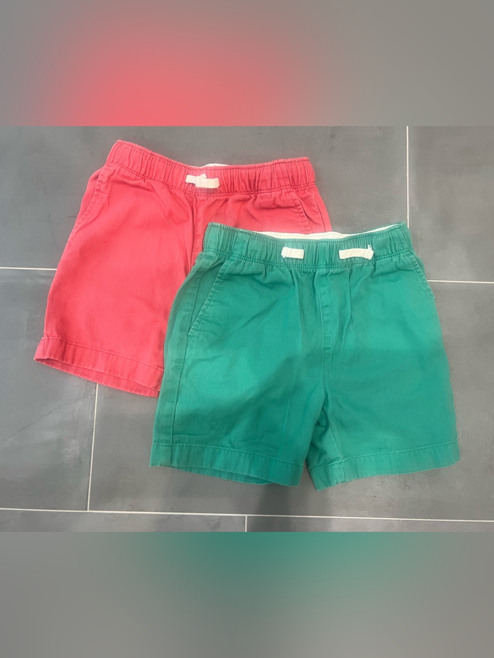 Crewcuts Green and Pink Kids Shorts